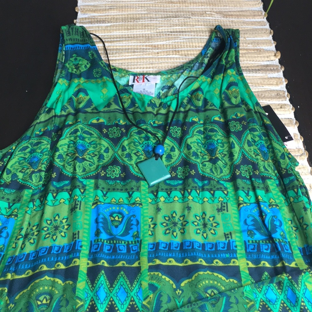 NWT Maxi sleeveless dress w/ detachable necklace